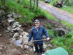 Demontage du mur Ouest de la marteliere des Oures
